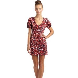 French Connection Red Pendragon Sheath Dress sz 6